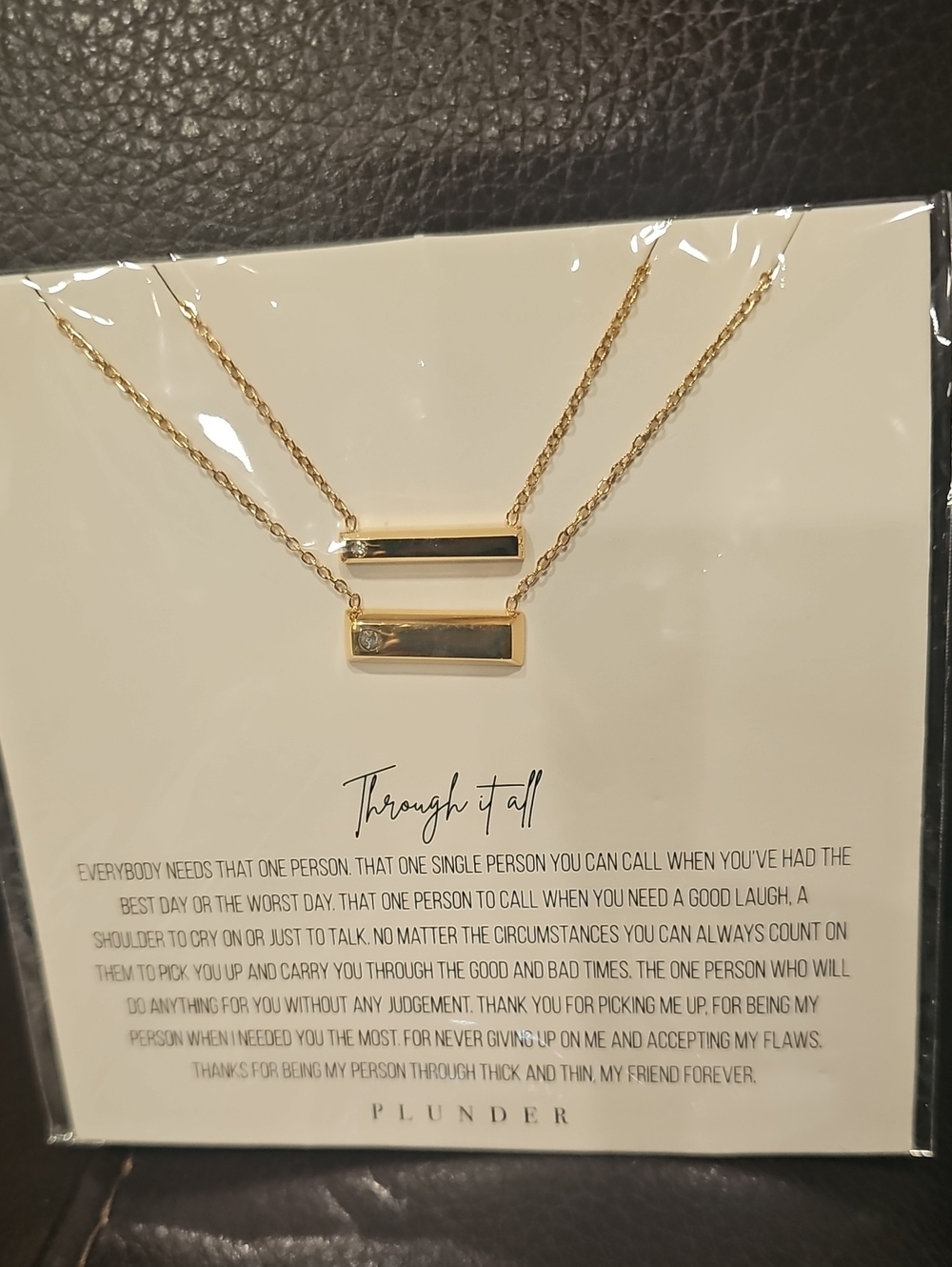 NWT Plunder "Through It All" Necklace